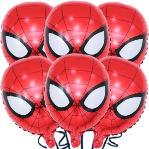 Spiderman Foil Balloons for Boys 6pcs